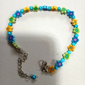 Colorful Floral Anklet